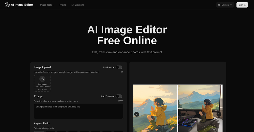 AI Image Edit.ai website