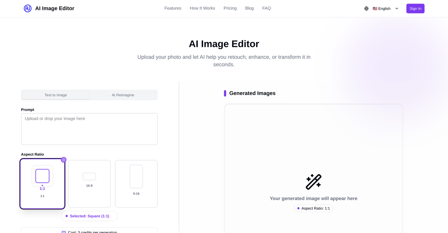 AI Image Editor.info website