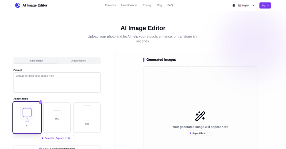AI Image Editor.info website
