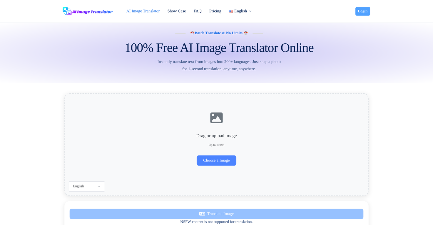 Screenshot AI Image Translator.io 1