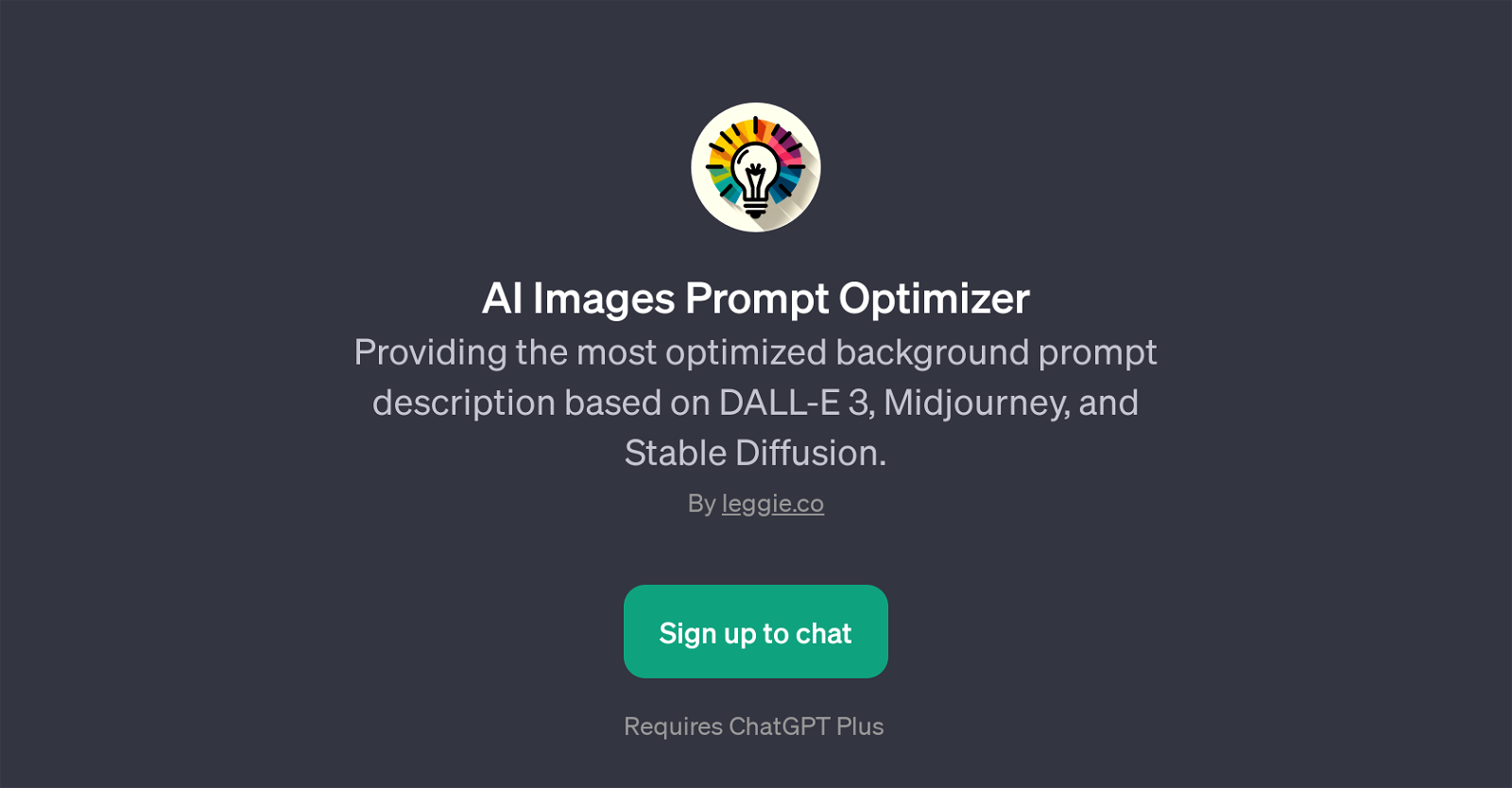 AI Images Prompt Optimizer website