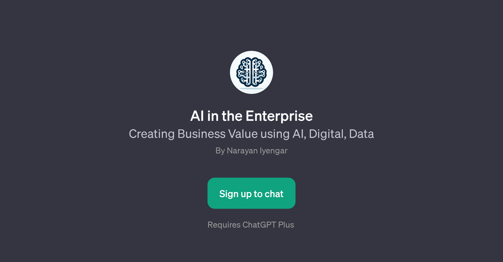 AI in the Enterprise website