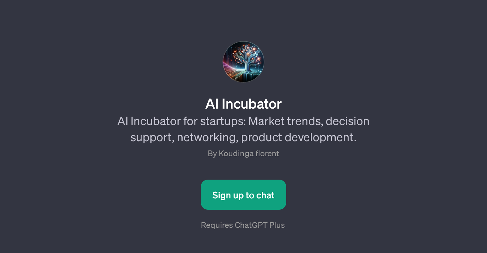AI Incubator website