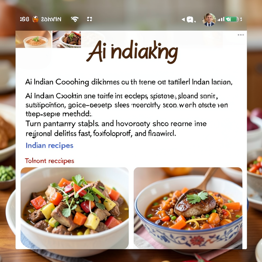 Ai Indian Cooking website