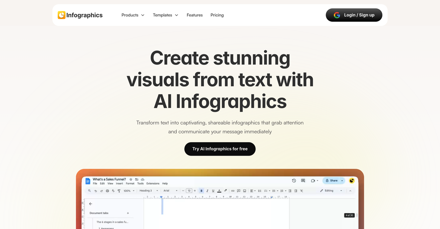 AI Infographics website