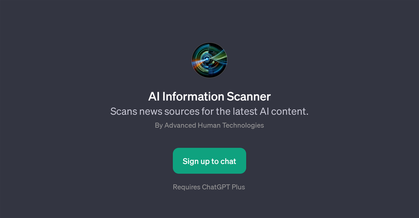 AI Information Scanner website