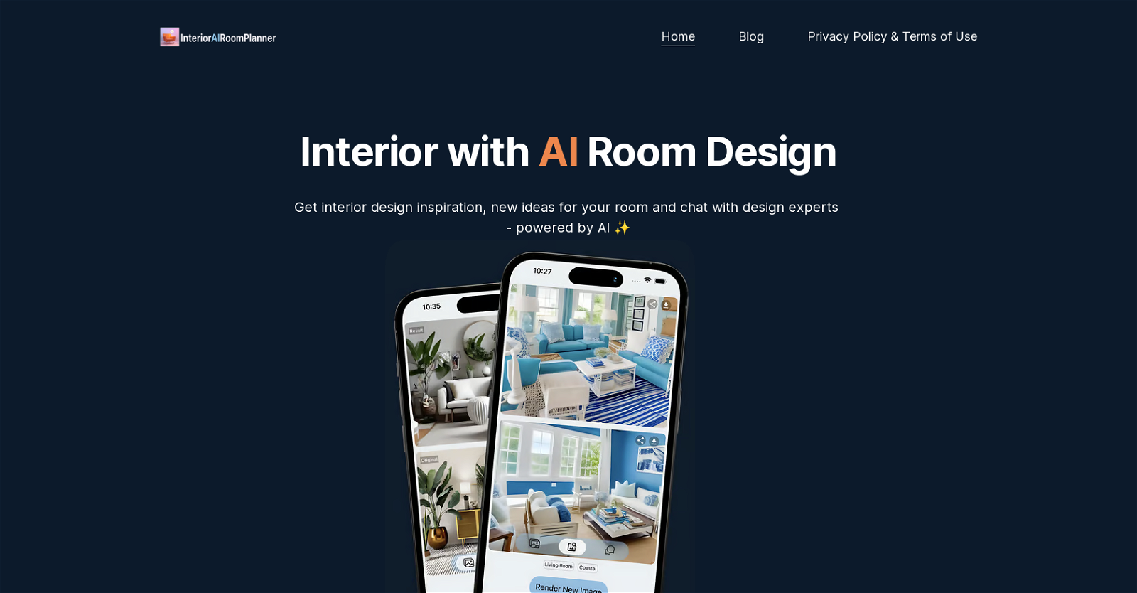 AI Interior Planner website