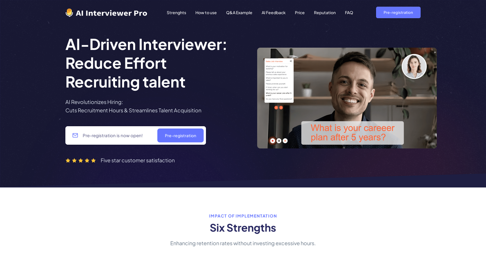 AI Interviewer Pro website