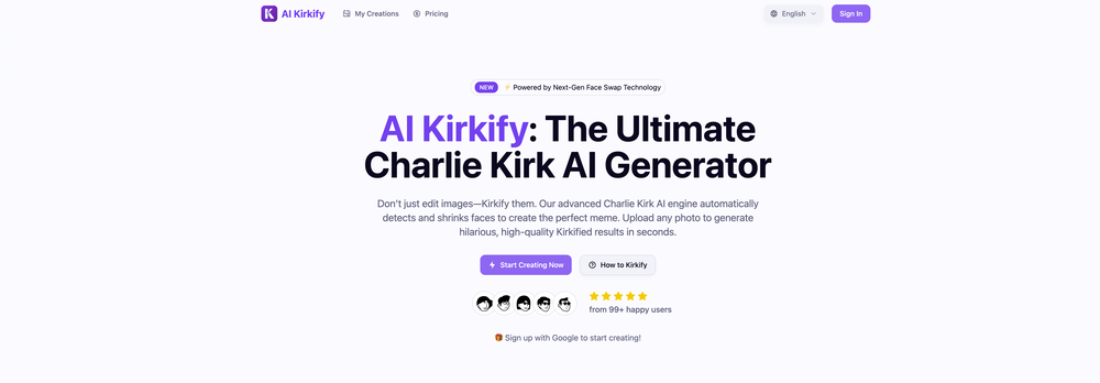AI Kirkify Meme Generator website