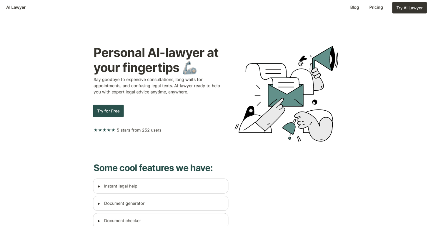 AI Lawyer website