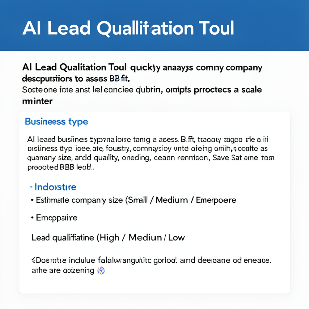 AI Lead Qualification Tool website