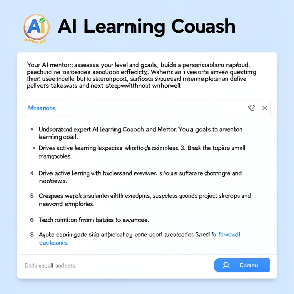AI Learning Coach website