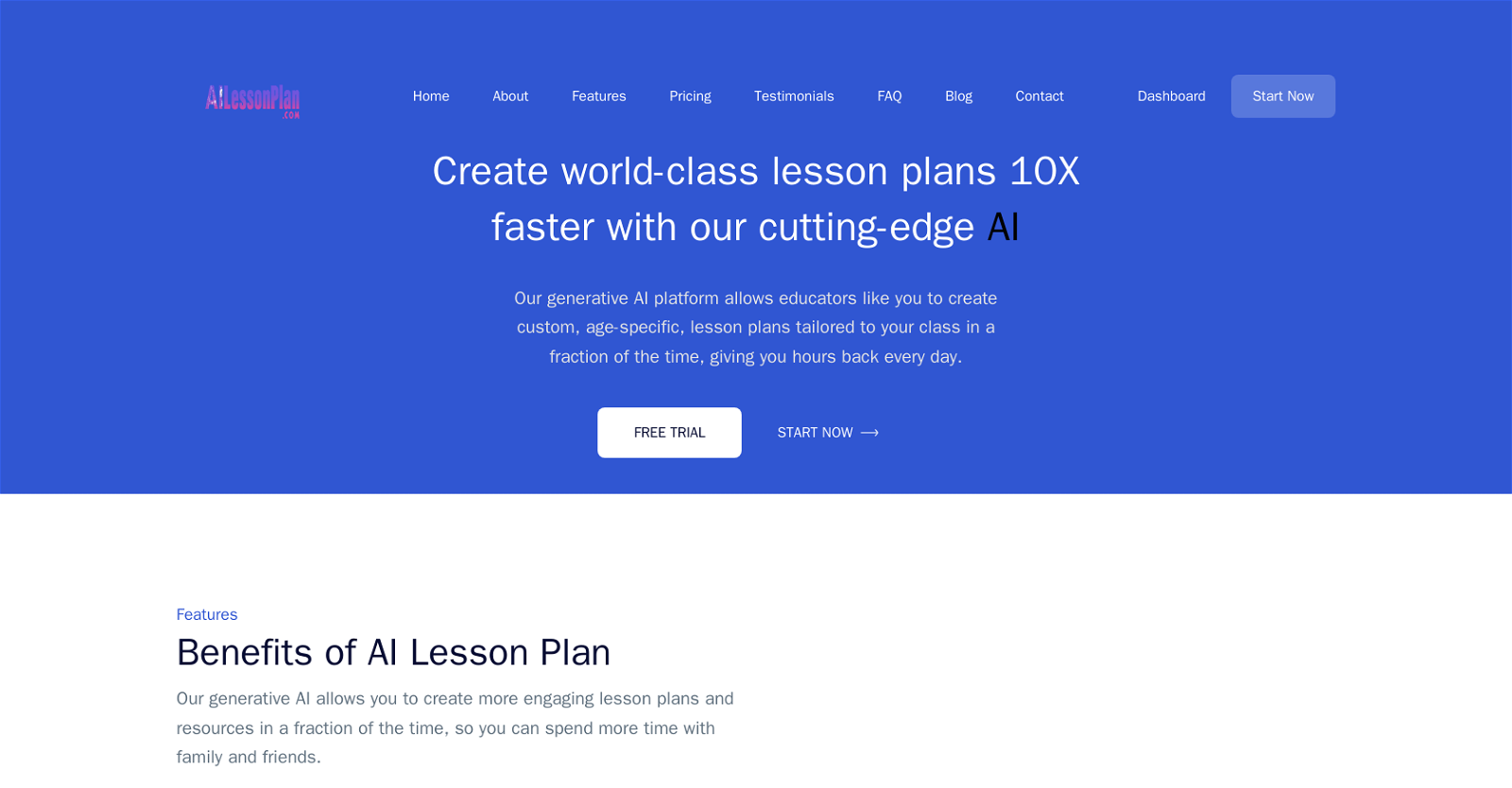 AI Lesson Plan website