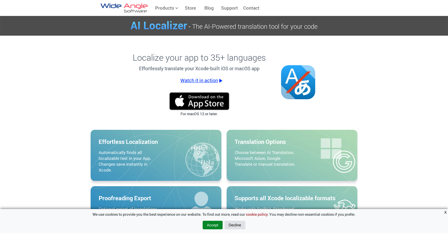 AI Localizer website