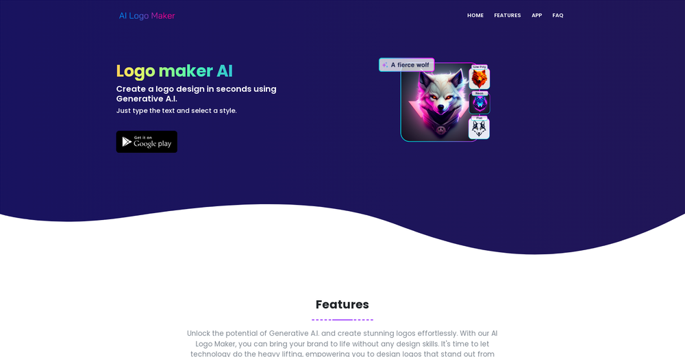 AI Logo Maker website