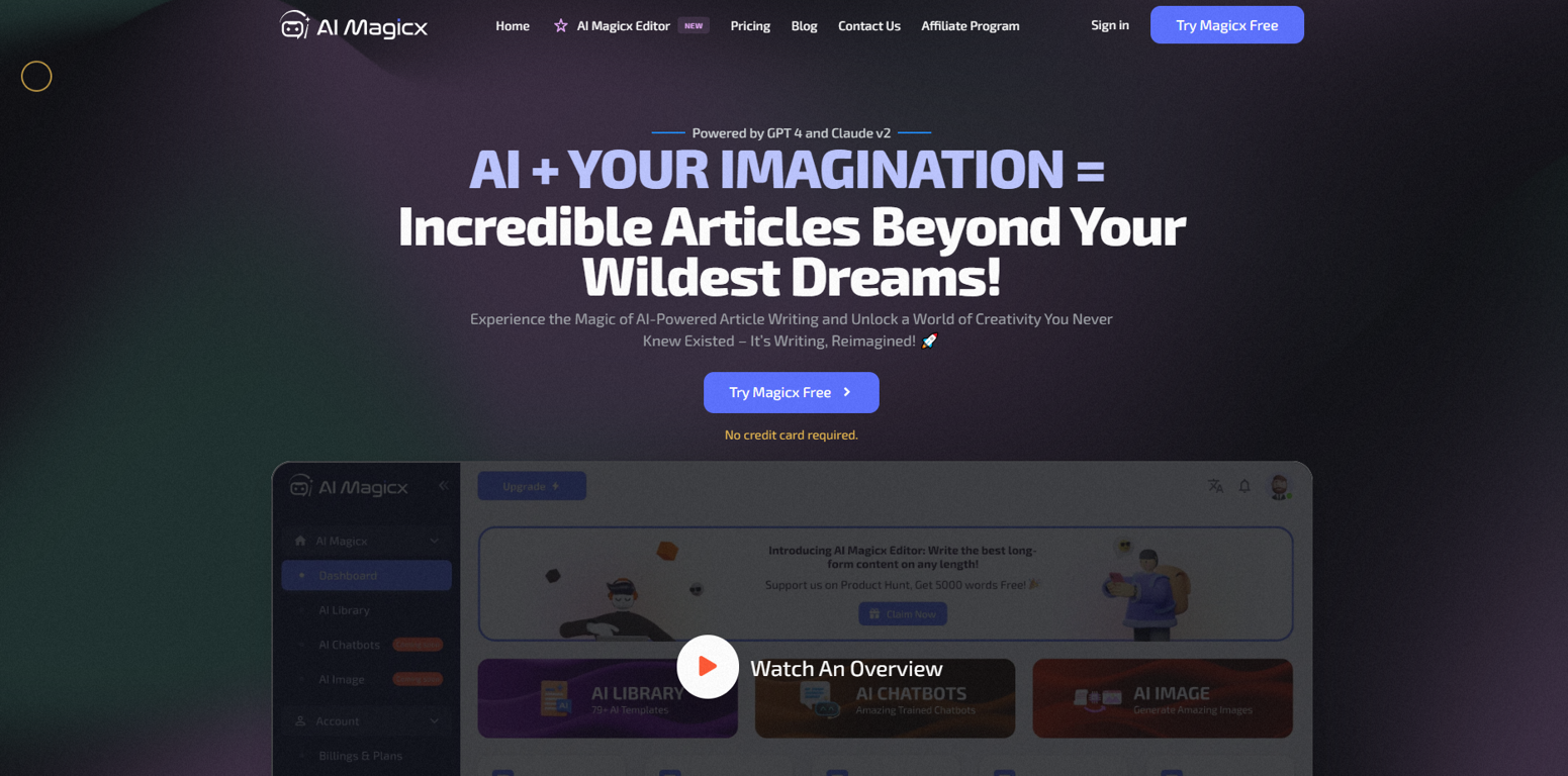 AI Magicx website