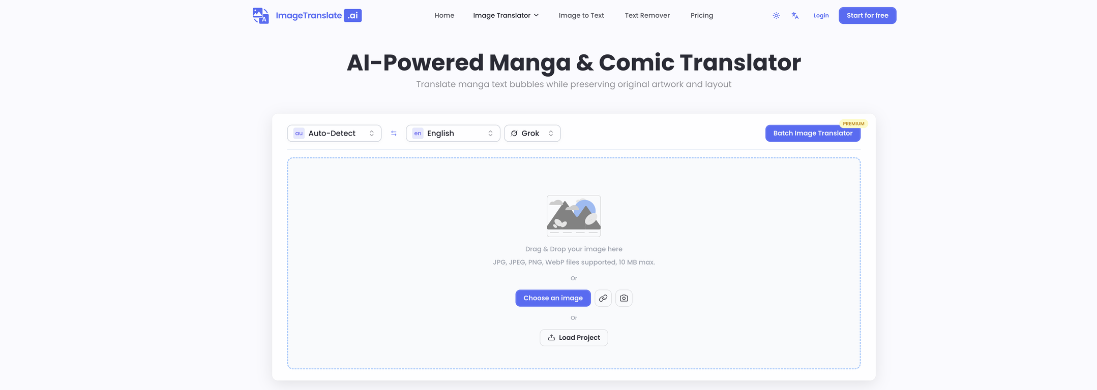 AI Manga Translator - ImageTranslate.AI - AI Tool For Manga translation