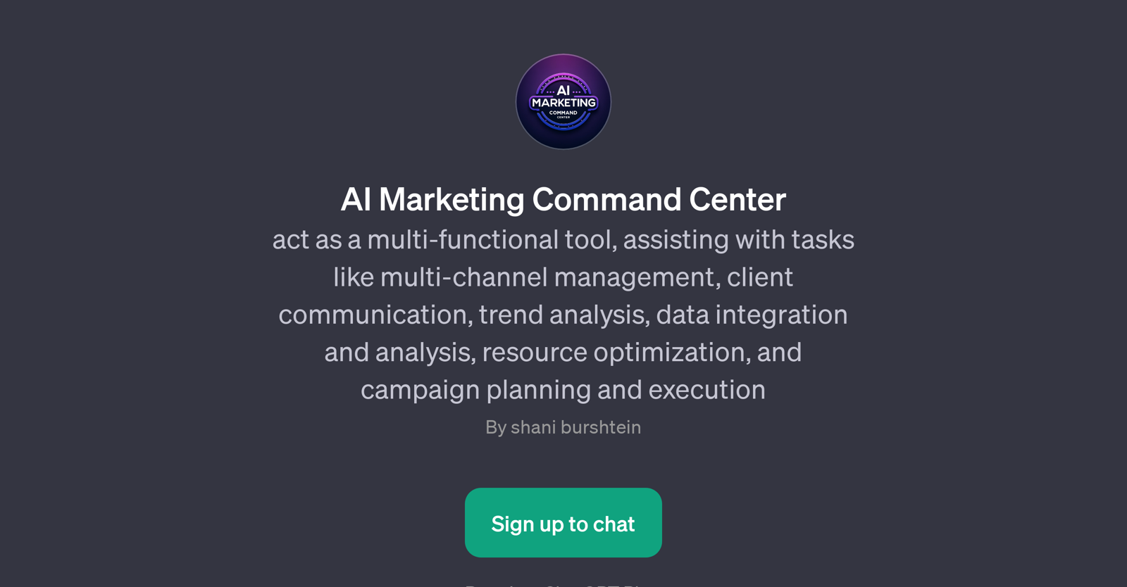 AI Marketing Command Center website