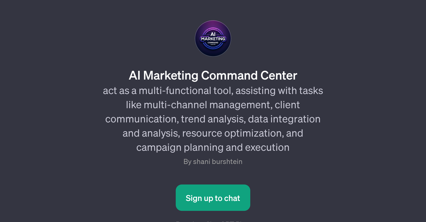 AI Marketing Command Center website