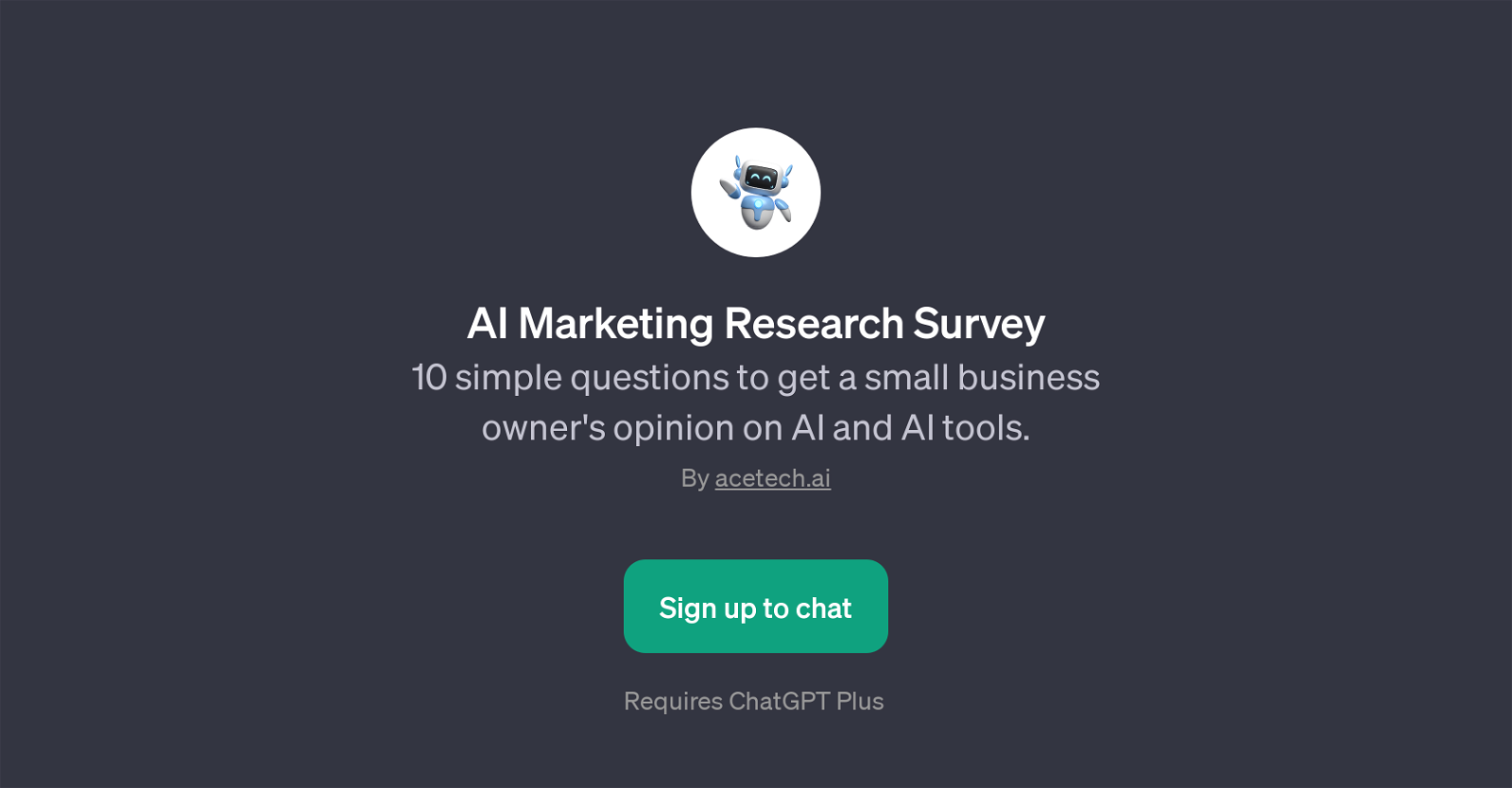 AI Marketing Research Survey website