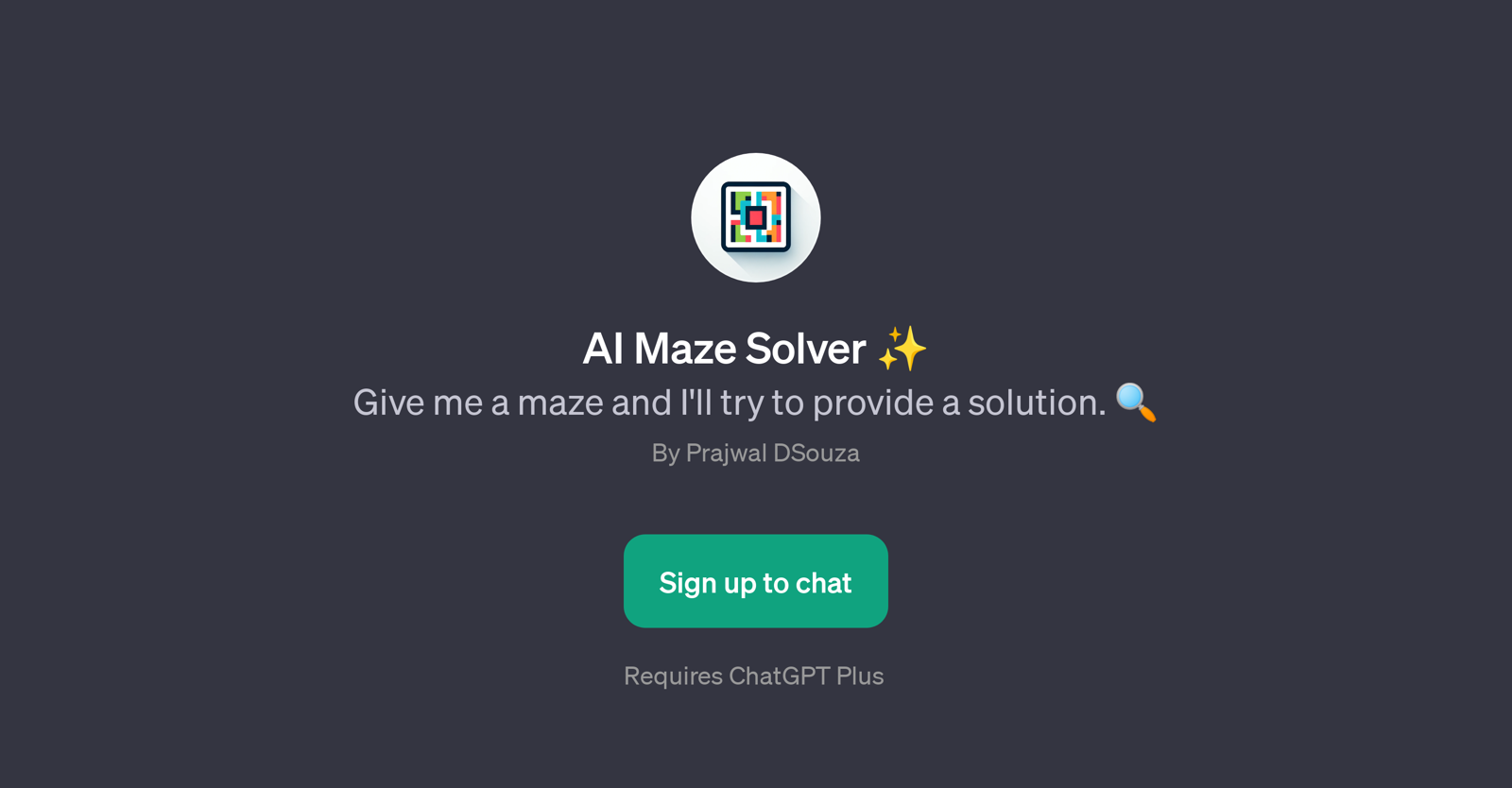 AI Maze Solver website