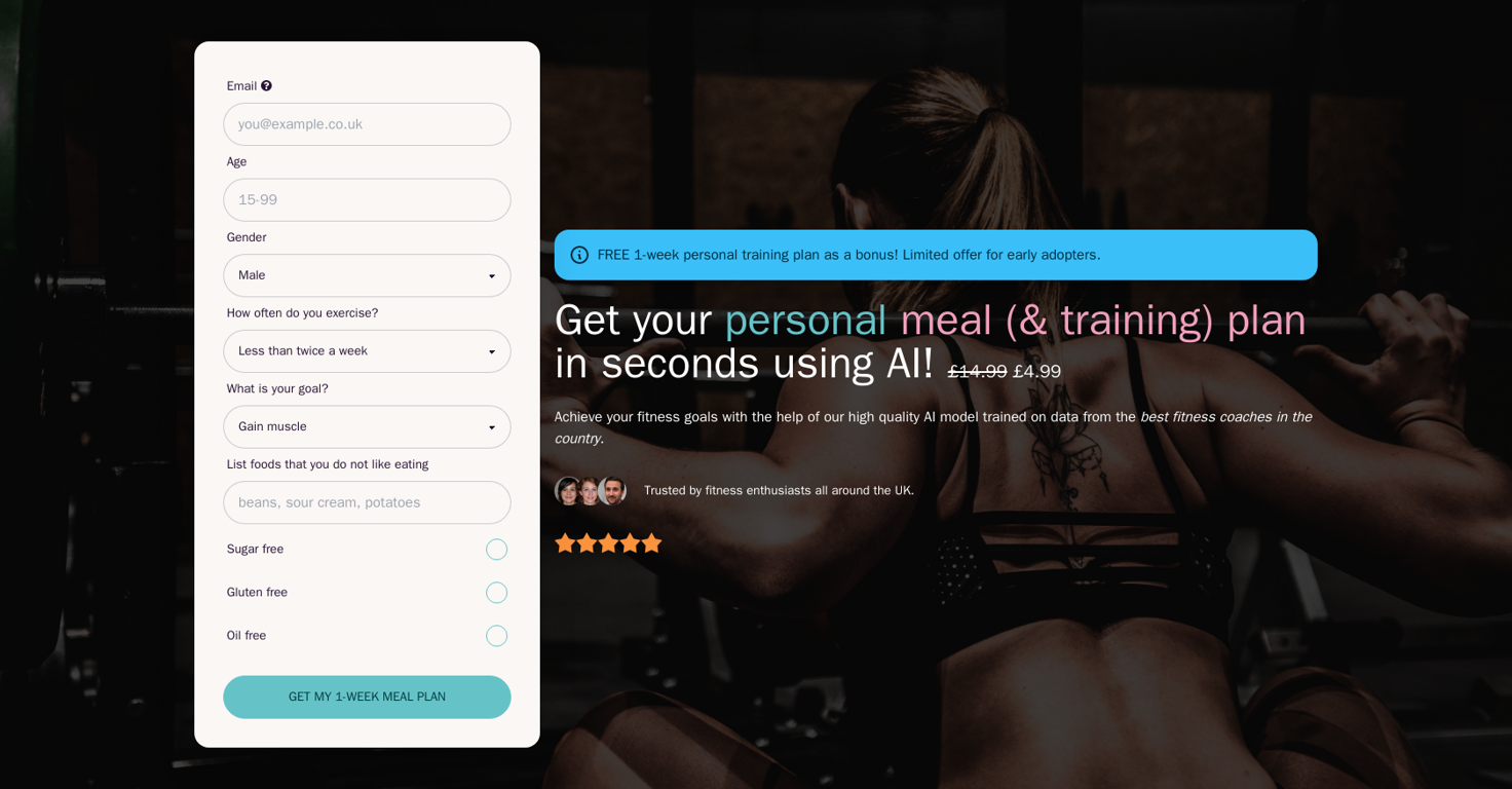 AI Meal Planner website