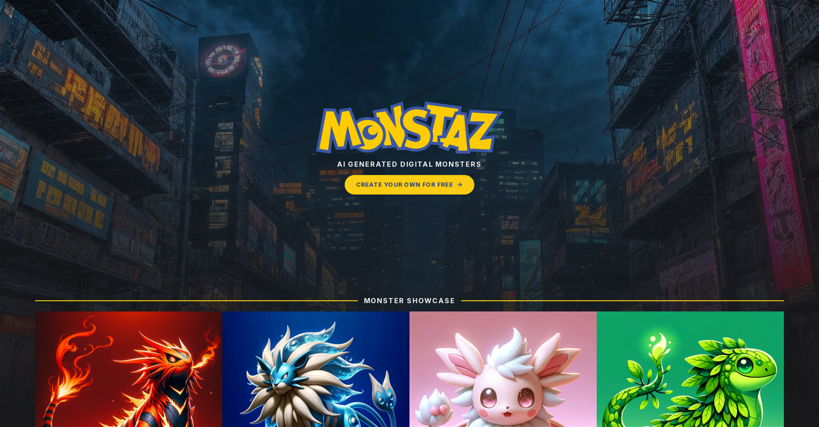 AI Monstaz website