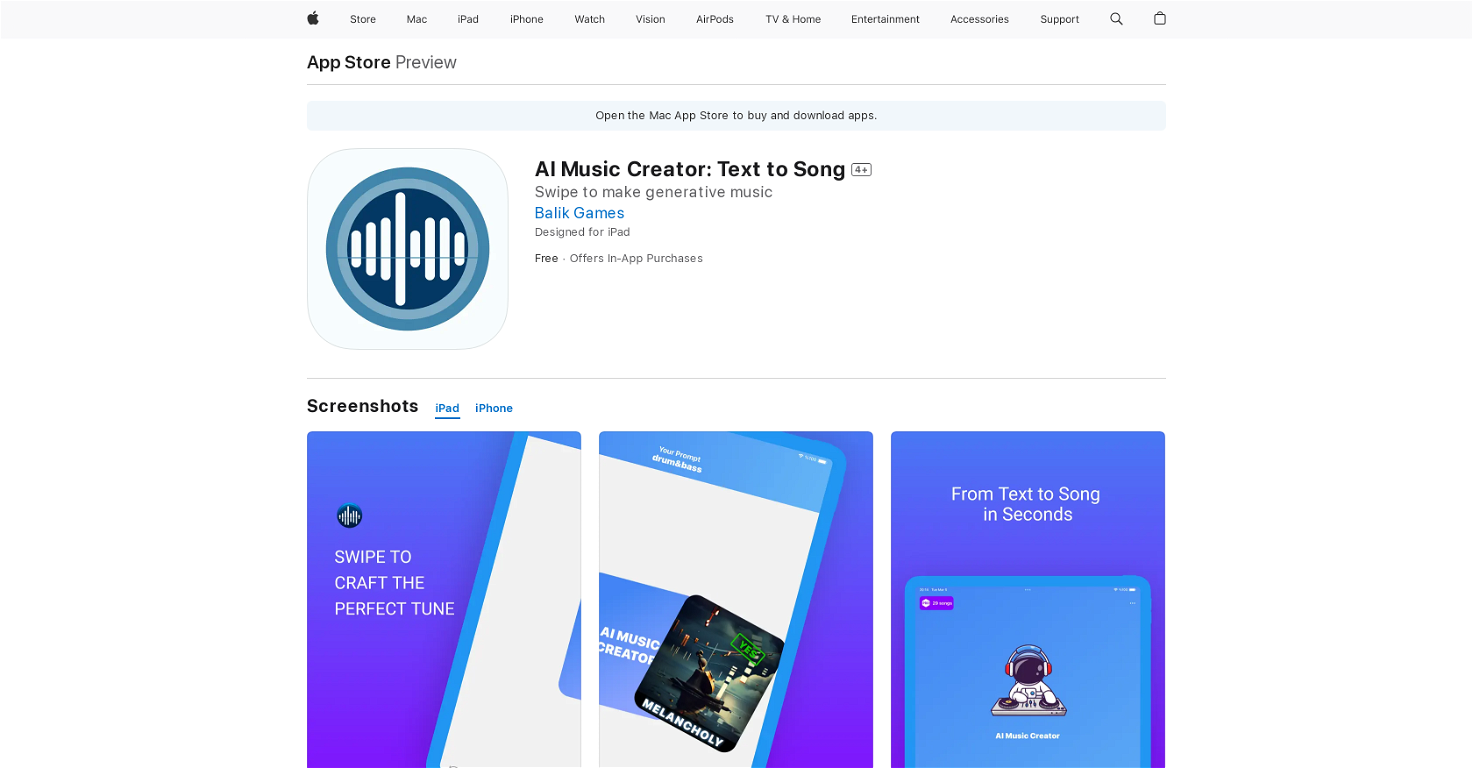 AI Music Creator: Text to Song website