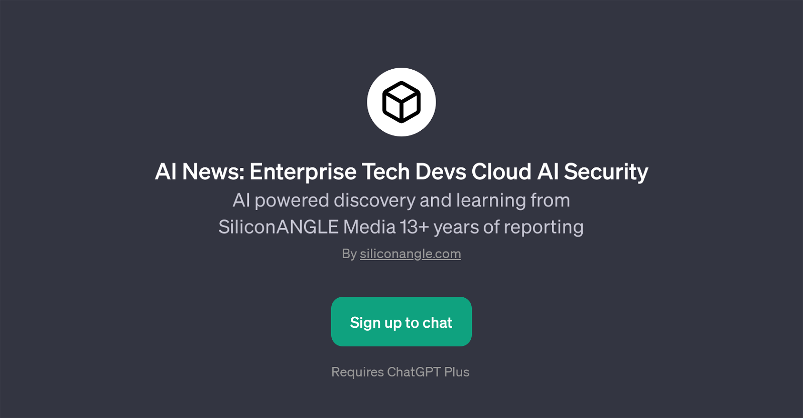 AI News: Enterprise Tech Devs Cloud AI Security website