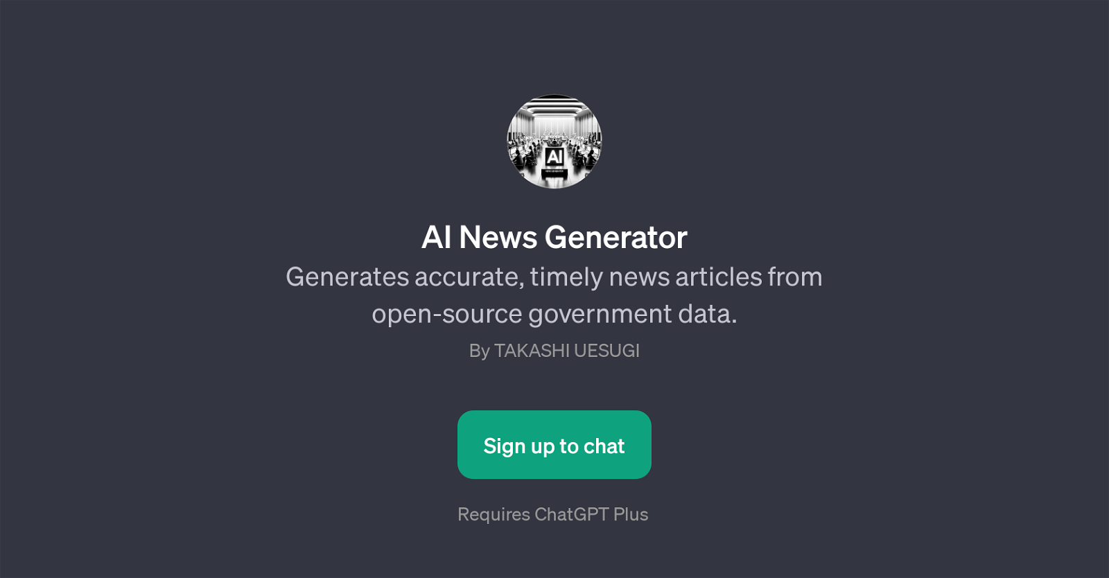 AI News Generator website