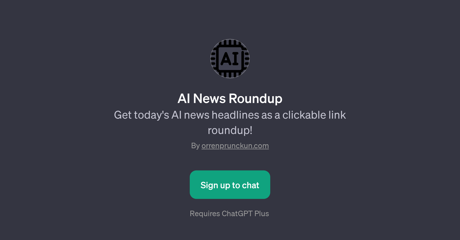 AI News Roundup website