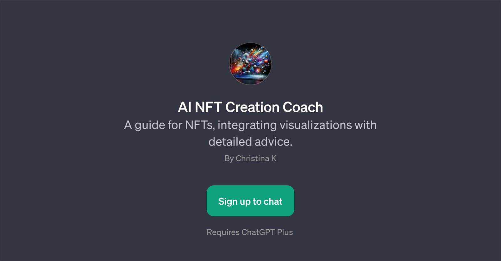 AI NFT Creation Coach website