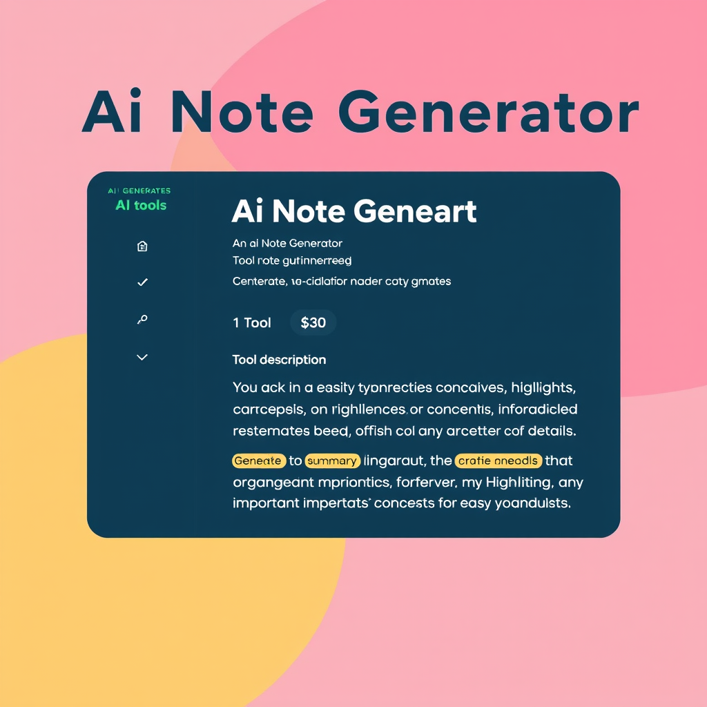 Ai Note Generator - Free AI Tool | TAAFT