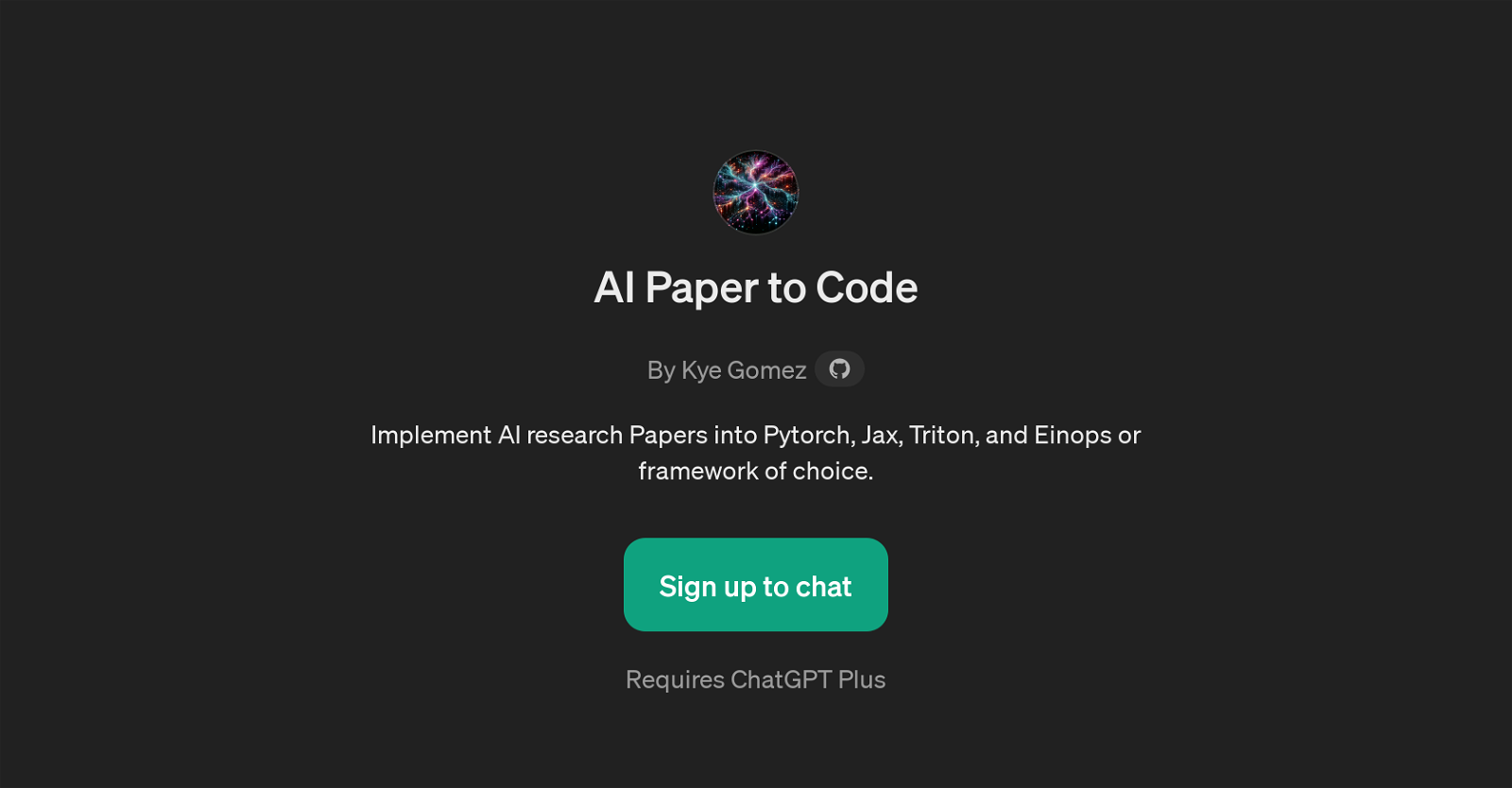 AI Paper to Code website
