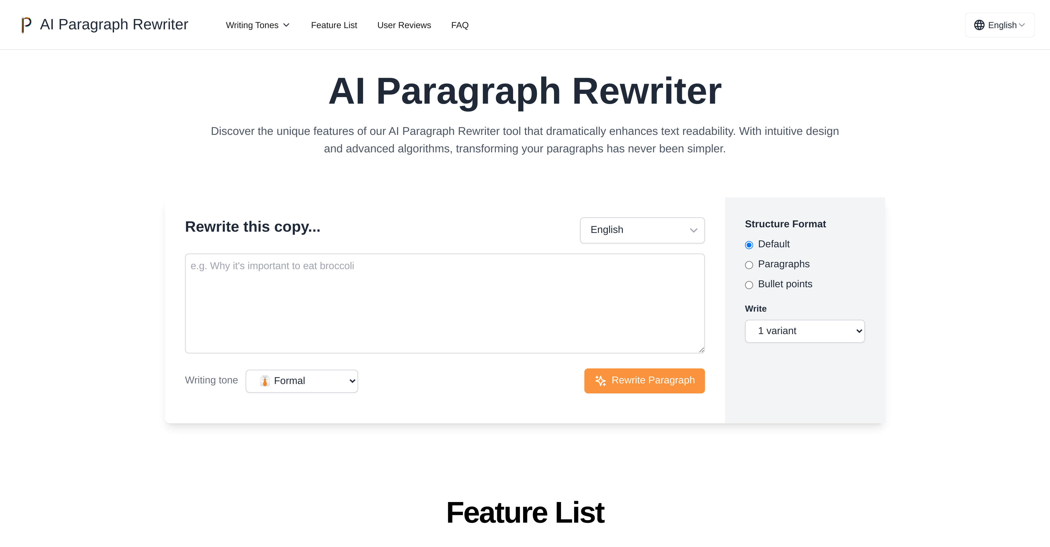 AI Paragraph Rewriter screenshot 1 AI Paragraph Rewriter screenshot 1