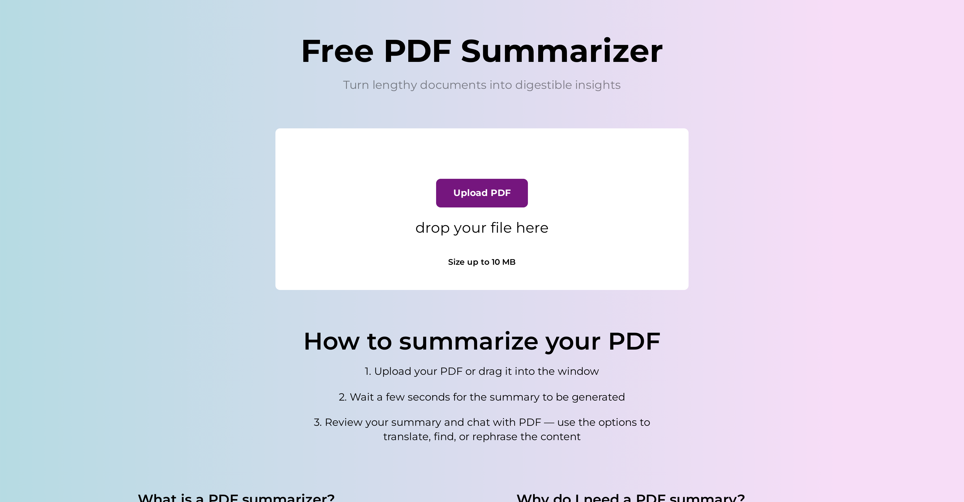 AI PDF Summarizer image