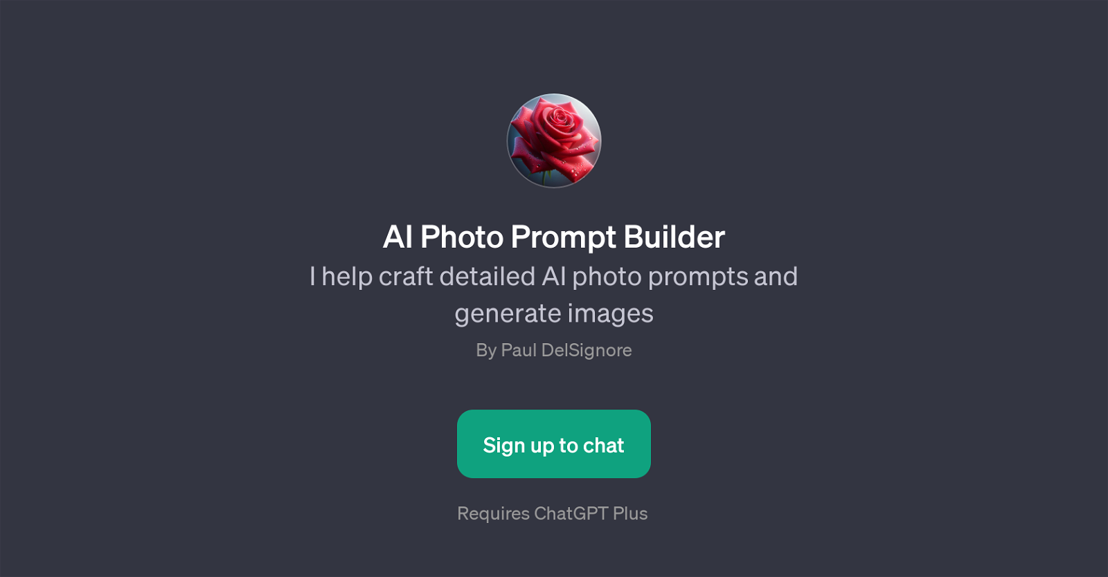 AI Photo Prompt Builder website
