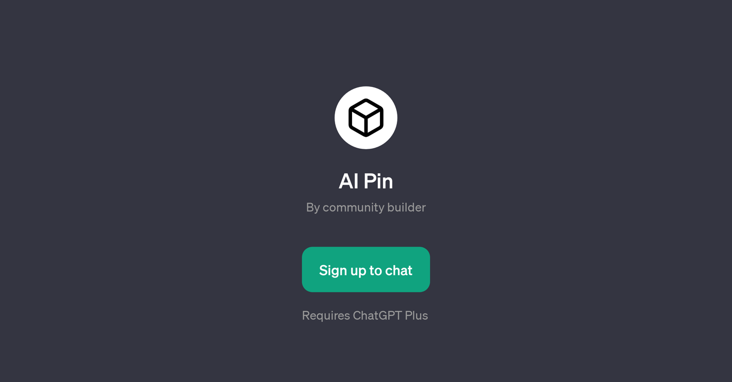 AI Pin website