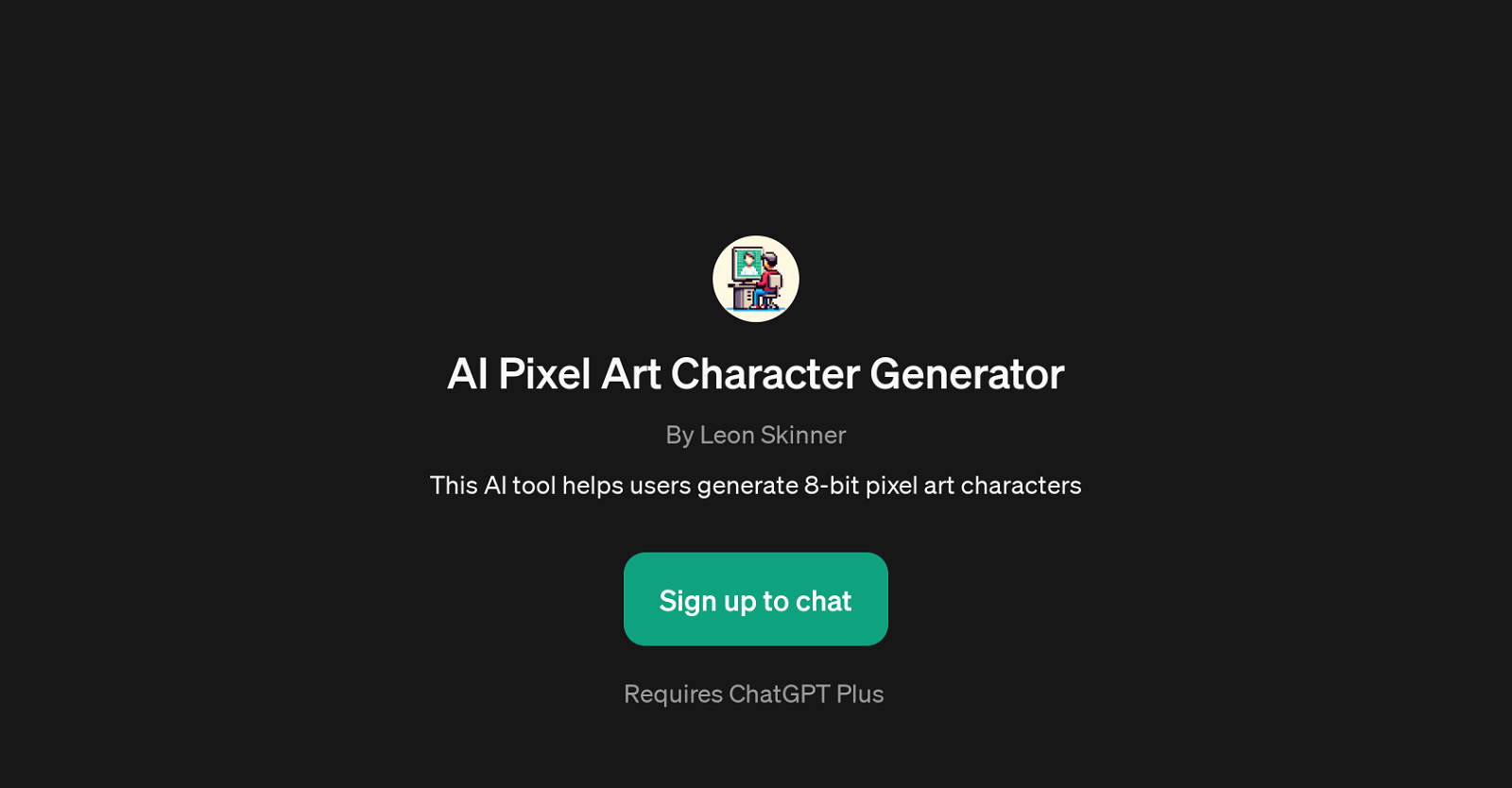AI Pixel Art Character Generator website