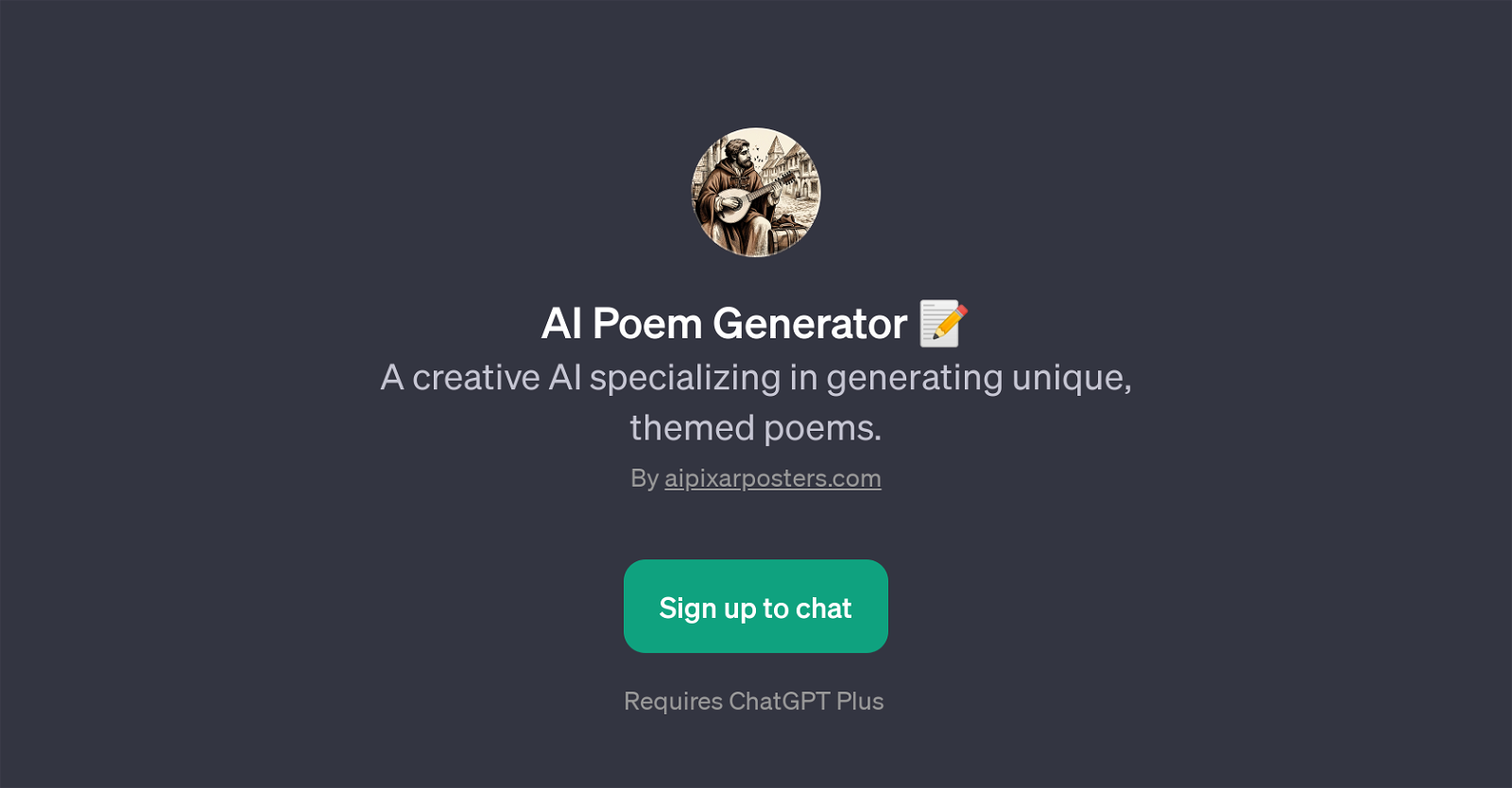 AI Poem Generator website