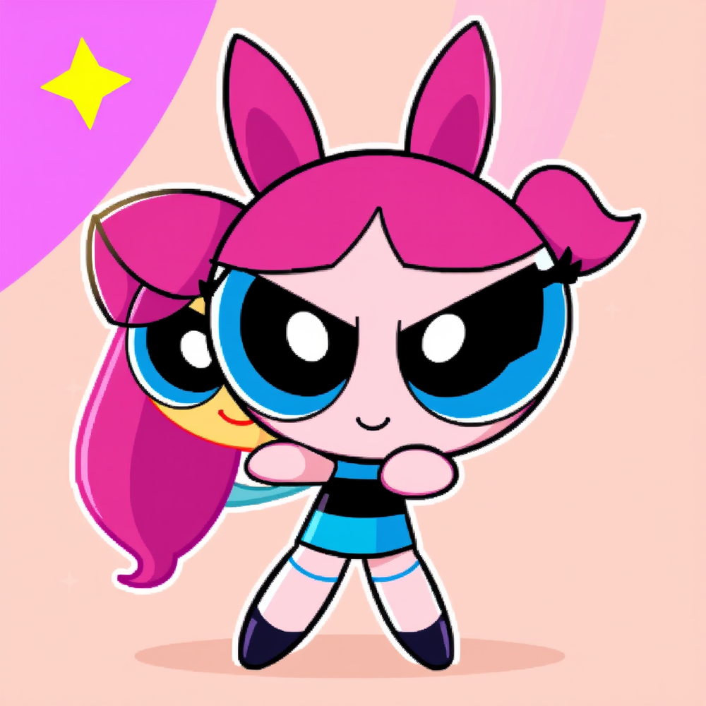 Ai Powerpuff Girls Chatacter generator text to recolor 35% pixel website