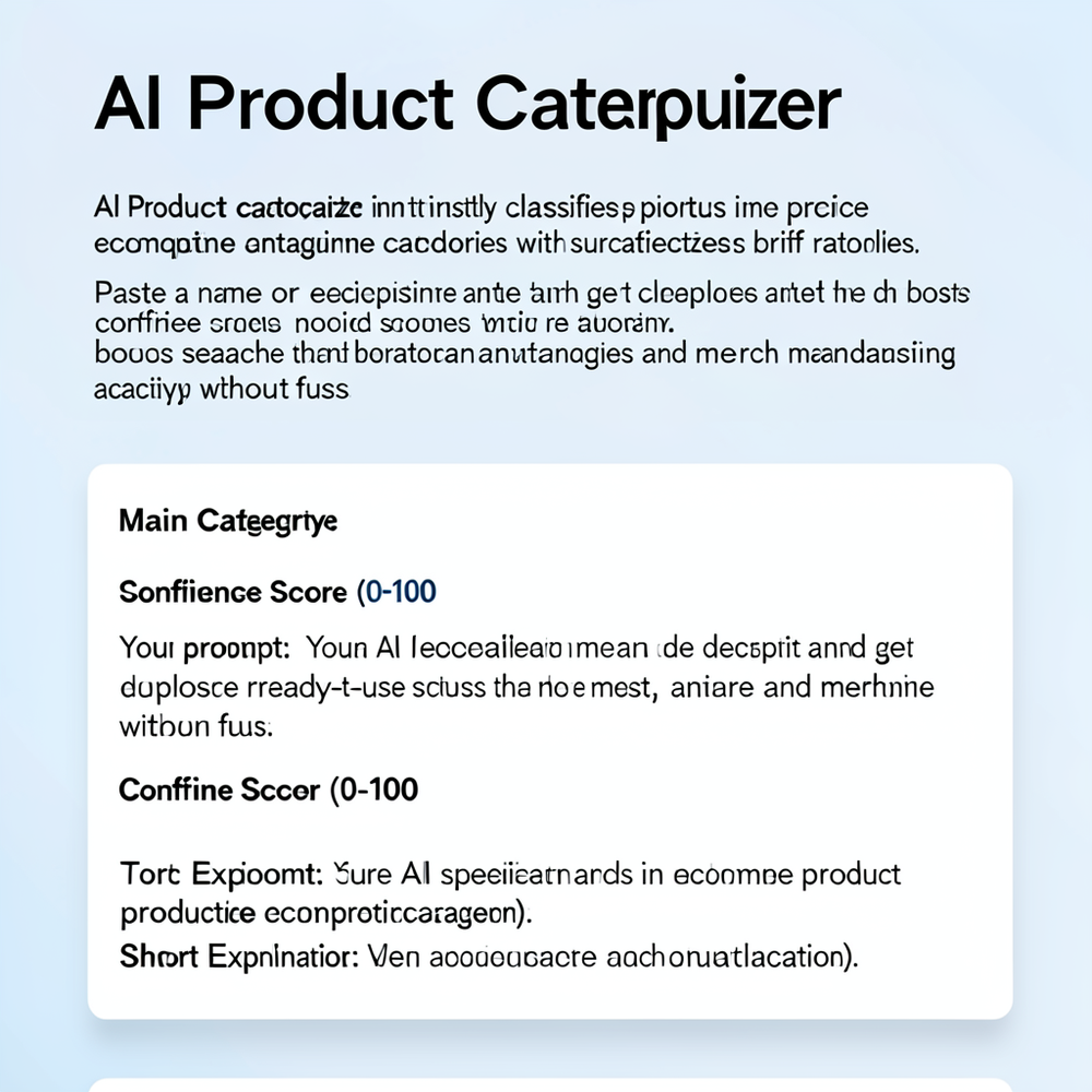 AI Product Categorizer website