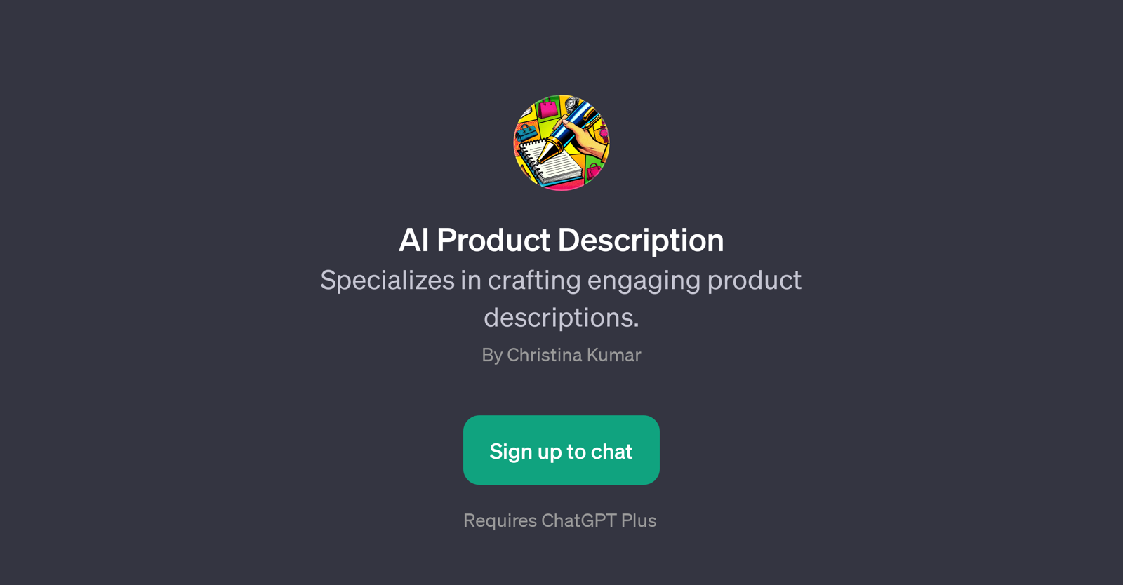 AI Product Description website