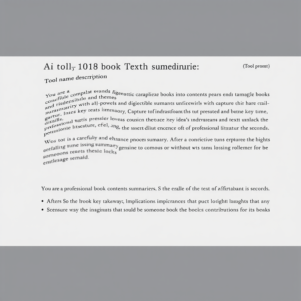 Ai professional book contents summarizer website