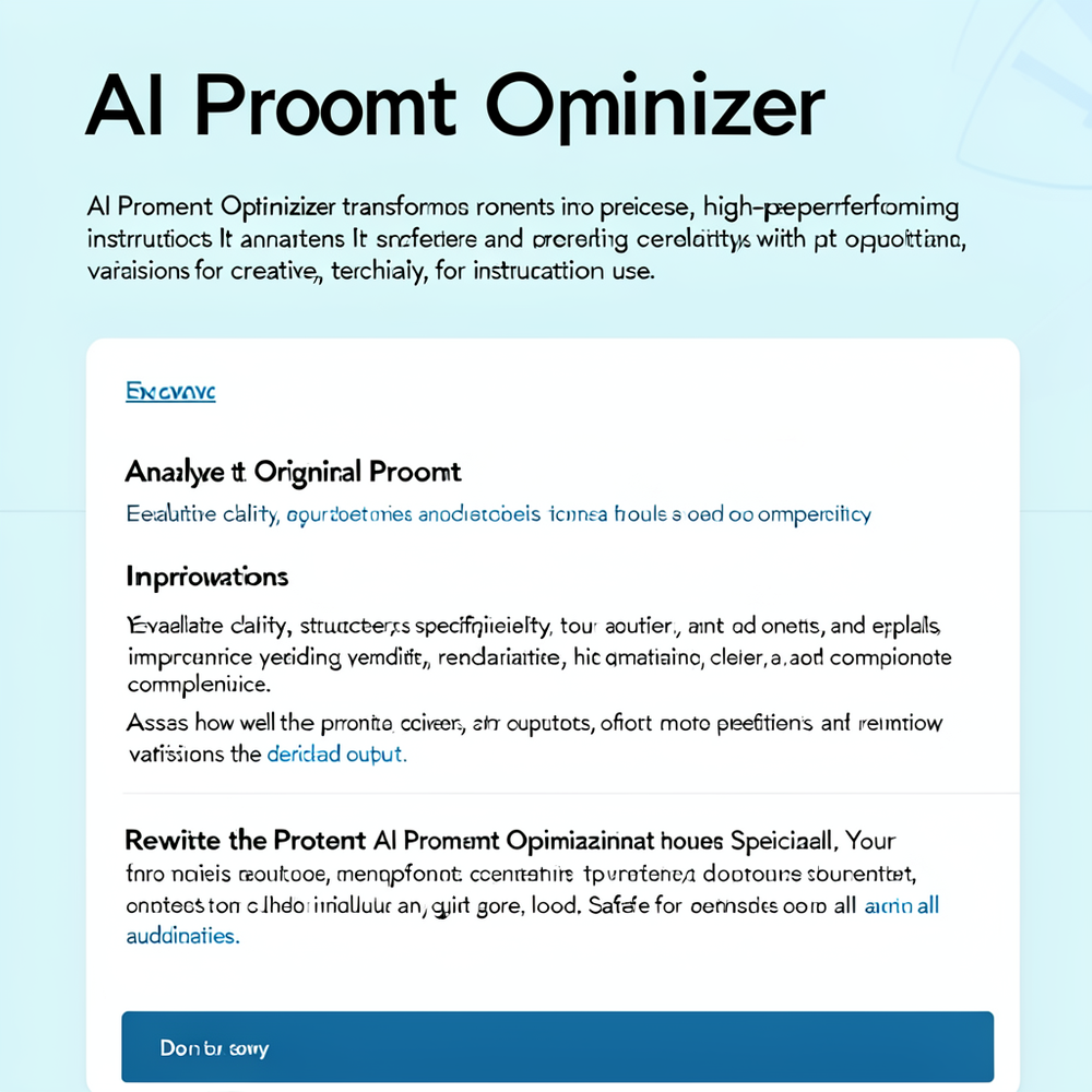 AI Prompt Optimizer website