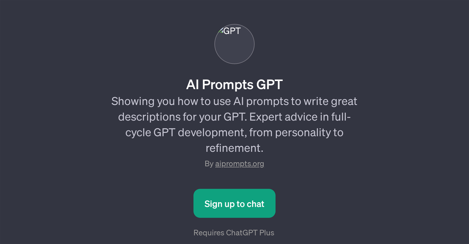 AI Prompts GPT website