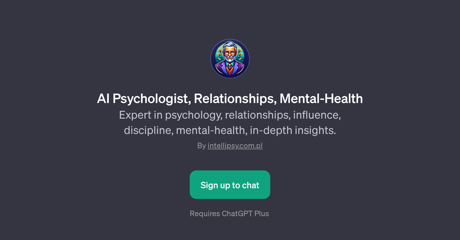 AI Psychologist, Relationships, Mental-Health GPT website