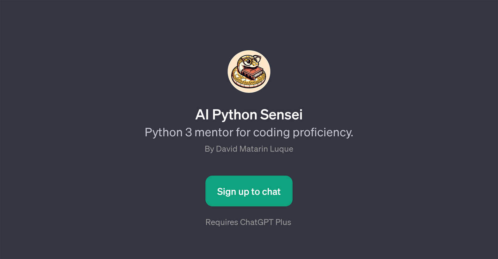 AI Python Sensei website