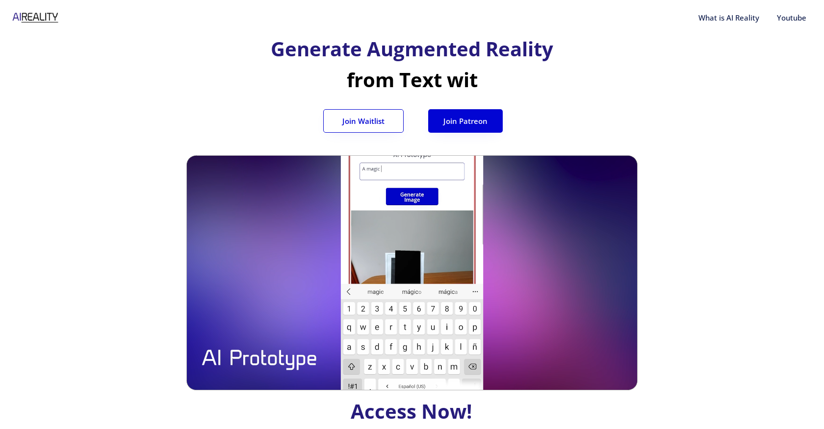 AI Reality website