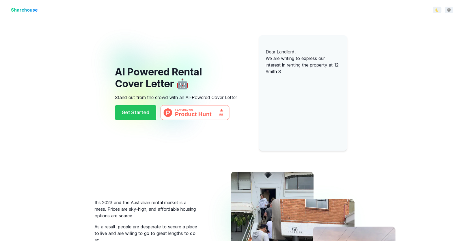 AI Rental Cover Letter website